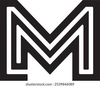 "M" Alphabet stylish logo design