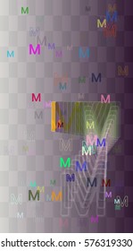M Alphabet template design