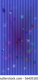 M Alphabet texture pattern