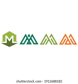 M Alphabet Vector Icon Symbol Template. Vector Logo. M Line Logo. Line Logo