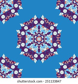 M andala endless. Ethnic seamless ornament.  Template for menu, greeting card, invitation or cover.