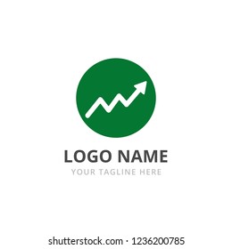 M arrow logo template. Sign of growth, development, promotion business. 