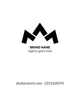 Ilustración vectorial del logotipo de flecha M