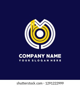 M B initial letter, modern logo design template vector 