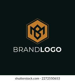 M B letter logo design. Luxury Brand Logo logotype