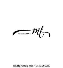 M, B, MB handwriting logo of initial signature