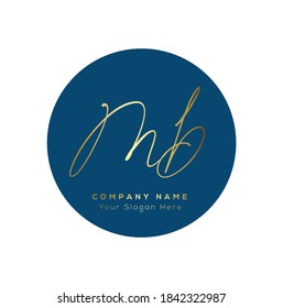  M B MB Initial letter handwriting and signature logo. Beauty vector initial logo .Fashion, boutique, floral and botanical