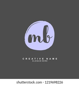 M B MB Initial logo template vector