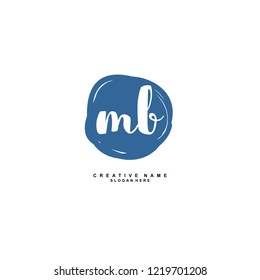 M B MB Initial logo template vector