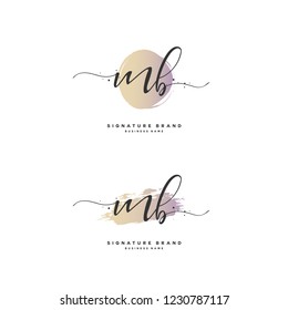 M B MB Initial logo template vector