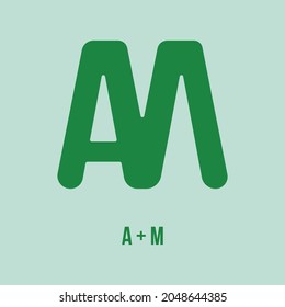 A + M blend monogram logo for company, letter company logo