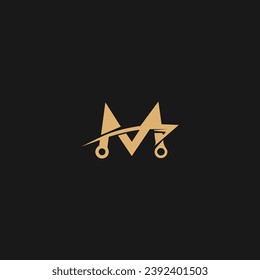 M Boat Letter Logo With Modern Typography Abstract Letter M Logo Design,
