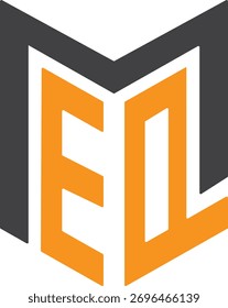Design do logotipo do M Book. Design do logotipo do EP. Design do logotipo M. Vetor de ícone Livro Moderno
