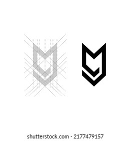 M Bookmark Logo Design Template