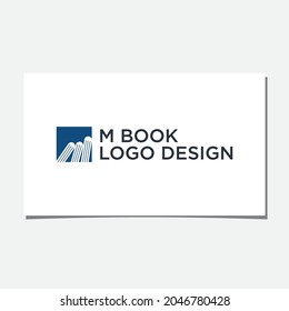 M LIBROS VECTOR DE DISEÑO DE LOGOTIPO