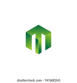 M box logo. modern and sharp design. 