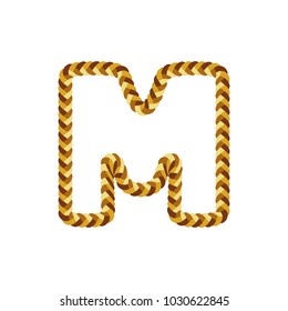 M Braid Letter Logo Icon Design