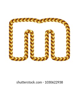 M Braid Letter Logo Icon Design