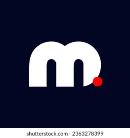 M brand name initial letter illustrative icon.