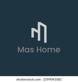 M Building Architect Logo Concept. Intial M Real Estate Logo Design Template for Company, Building Vector