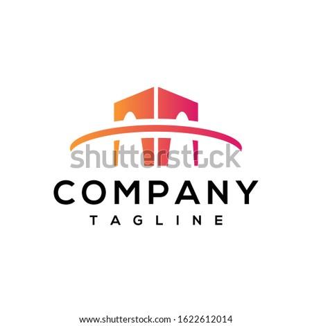 
M bulding logo. Monogram. M-letter