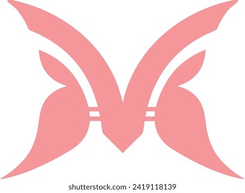 M Butterfly logo Template in a modern minimalist style