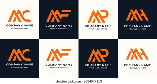 M C F P H monogram initial letter logo