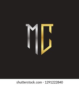 M C initial letter, modern logo design template vector 