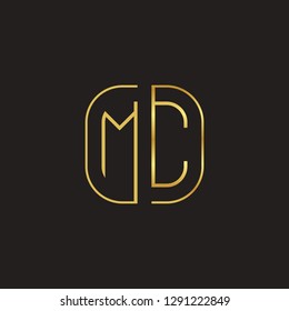M C initial letter, modern logo design template vector 