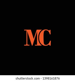  M and C initials letter icon vector