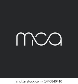 M C A letters Joint logo icon vector for business card and corporate identity.