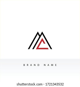 M C Logo, Letter C And Letter M Logo In Unity With Line Style