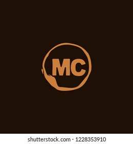 M C MC Initial logo template vector