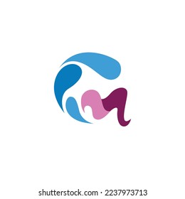 M, C, MC logo template, Letter logo with business