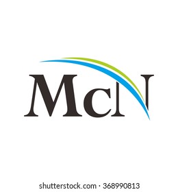 m, c, and n logo vector.