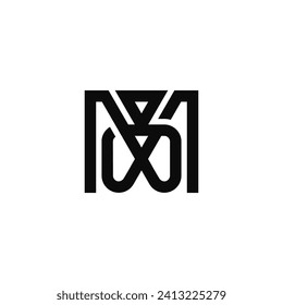M Camera Letter Logo. The initial M letter logo with a black modern style film camera icon