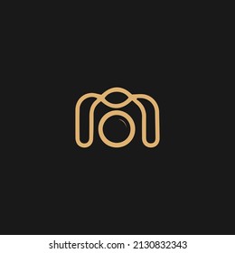 M Camra Logo Vector, M Minimal Logo Type