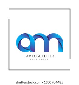 am a m circle lowercase design of alphabet letter combination with infinity suitable as a logo for a company or business - Vector