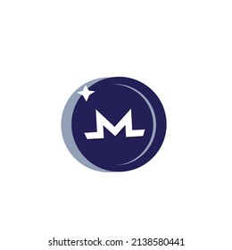 M coin, coin color icon. Element of color finance signs. coin crypto. Signs and symbols collection icon for websites, vector icons crypto currencies