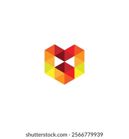 M colorful icon design with abstract shape modern logo. Diamond icon vector illustration.