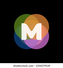 M Colorful Vector Logo Icon Design
