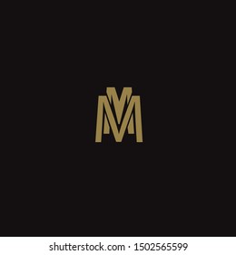 M and M combined letters, the initial of beautiful letters for fashion brand.