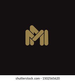 M and M combined letters, the initial of beautiful letters for fashion brand.