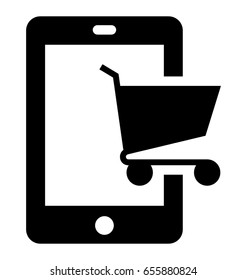 M Commerce Glyph Vector Icon 