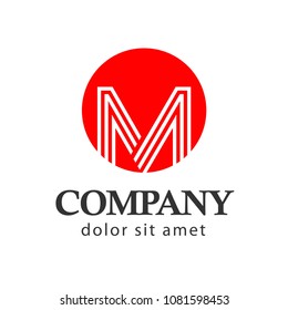 M Company Logo Vector Template Design Illustration