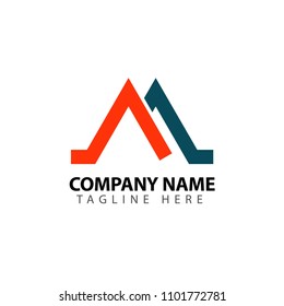 M Company Logo Vector Template Design Illustration