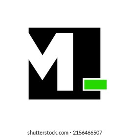 M nombre de la empresa vector de monograma de la letra inicial. icono M.