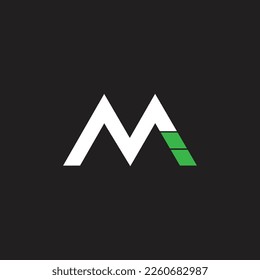 M company name initial letters monogram. M letters icon.
