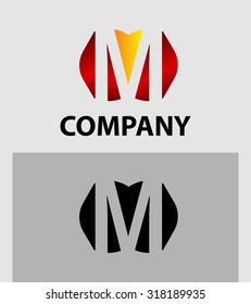 M company vector logo and symbol Design 