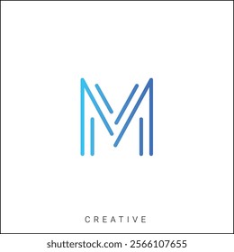 M Creative Latter Logo Design. By Custom Branding Logo. Creative Logo Design. Logo Template. Vector illustration. Modern Design. Monogram Design